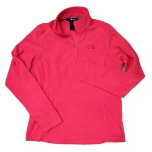 The North Face Quarter Zip Fleece Pullover Pink Excellent Condition Size M